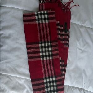 Burberry Red Plaid Scarf